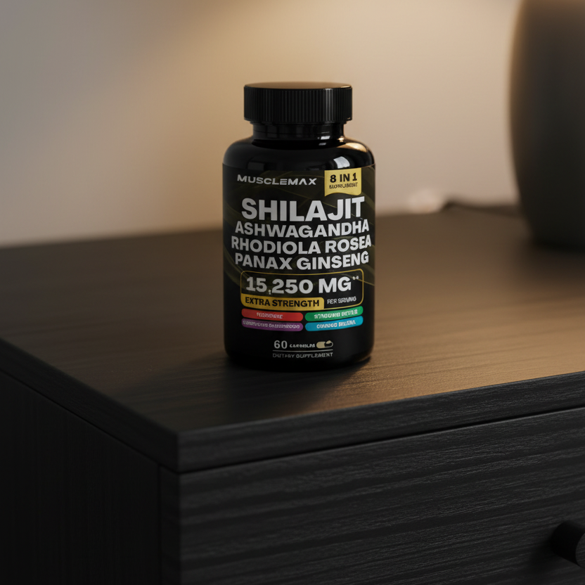 Shilajit + Ashwagandha + Rhodiola Rosea + Panax Ginseng – Suplemento Natural Energizante 60 Cápsulas