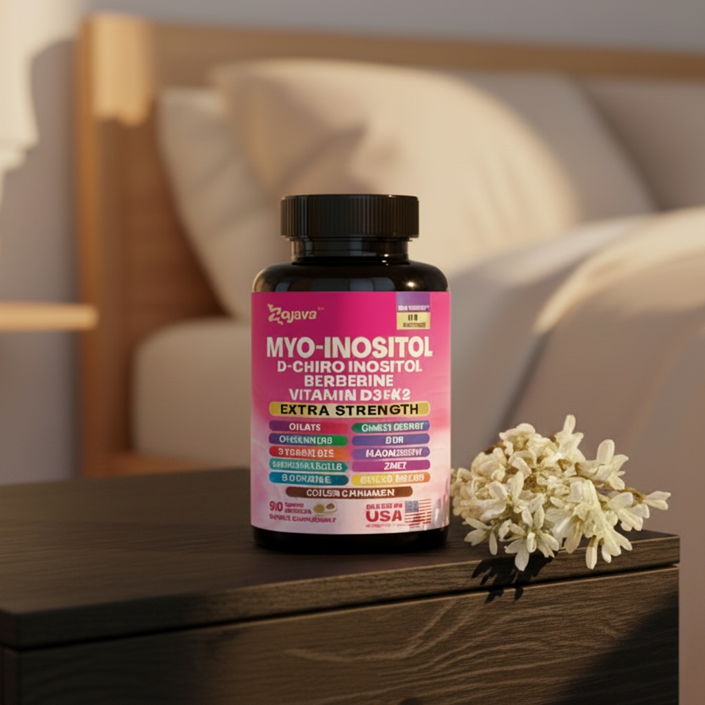 Suplemento para las hormonas-Myo-Inositol + D-Chiro Inositol + Berberina + Vitamina D3 + K2 – 90 Cápsulas